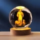 thumbnail image 5 of Luz Nocturna Cristal Brillante, Figuras Religiosas Grabadas, Base Led Madera, Elegante Decoración de Escritorio, Iluminación Multiusos, Regalo para Fiestas, Cristal 6 Cm + Soporte., 5 of 7