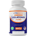 thumbnail image 2 of (2 pack) Vitamatic Melatonin 10mg Tablets | Vegetarian, Non-GMO, Gluten Free | 1 Year Supply | Natural Berry Flavor - 365 Tablets, 2 of 11