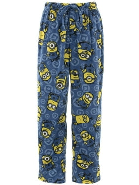 Despicable Me Men's Blue Sueded Fleece Pajama Pants