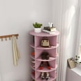 thumbnail image 6 of 6-Tier Rotating Shoe Rack Tower 360, Free Standing Shoe Tower & Spinning Shoe Rack Tower Fit 24 Pairs of Shoes, Lazy Susan Rotating Shelf & Shoe Carousel for Entryway,Living Room (Pink, 6-Tier), 6 of 14