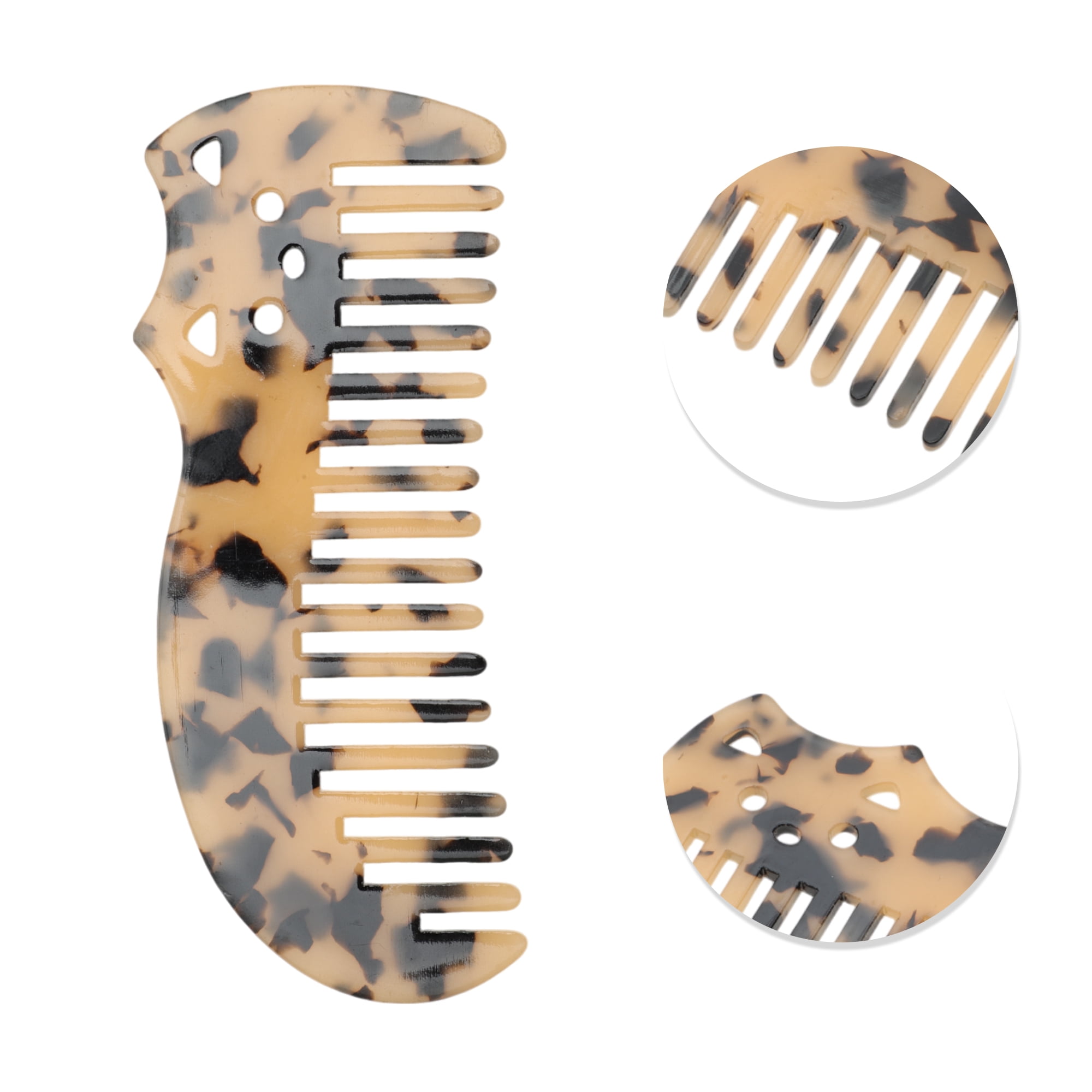 Unique Bargains 1 Pc Cute Cat Marble Hair Comb suitable for Making hair Smooth Light Brown