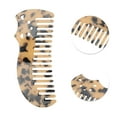 thumbnail image 2 of Unique Bargains 1 Pc Cute Cat Marble Hair Comb Light Brown Acetate Sheet, 2 of 5