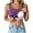 Purple, variant on Women's Workout Sleeveless Cami Vest Square Neck Built in Padded Bra Tank Top Slim Fit Back Twist Cutout Gym Shirts Soft Layering Tops White