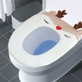thumbnail image 6 of Christmas Reindeer Toilet Seat Cover for Bathroom, Reusable Toilet Seat Cushion Cover Soft Thickened Warm Washable Toilet Seat Cover Pad with Zipper Handle, 6 of 6