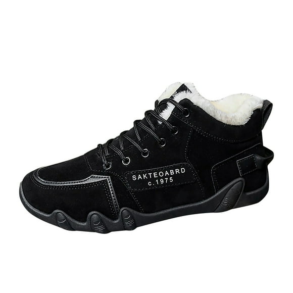 WEAIXIMIUNG Winter Boots for Men Wide Width Children Shoes Boys Leather Snow Boots Winter and Thickened New Non and Warm Big Kid Little Kid Hiking Shoes