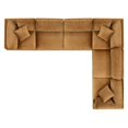 thumbnail image 3 of Sectional Sofa Set, Velvet, Brown, Modern Contemporary Urban Design, Living Lounge Room Hotel Lobby Hospitality, 3 of 10