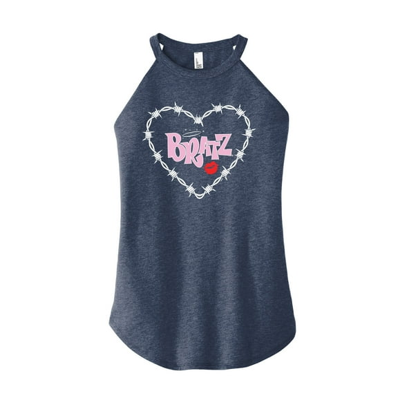 Bratz - Bratz Original Logo - Barbed Wire Heart - Juniors High Neck Tank Top