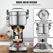 VEVOR 550g Electric Grain Mill Grinder, High Speed 2000W Commercial Spice Grinders, Stainless Steel Pulverizer Powder Machine, for Dry Grains Spices Cereals Coffee Corn Pepper, Straight Type