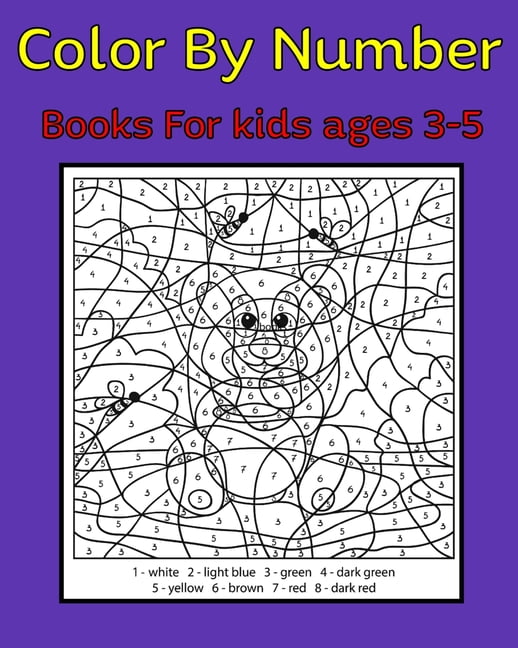 Color By Number Books For kids ages 3-5 : 50 Unique Color By Number Design for drawing and