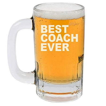 12oz Beer Mug Stein Glass Best Coach Ever (Best Way To Clean Beer Glasses)
