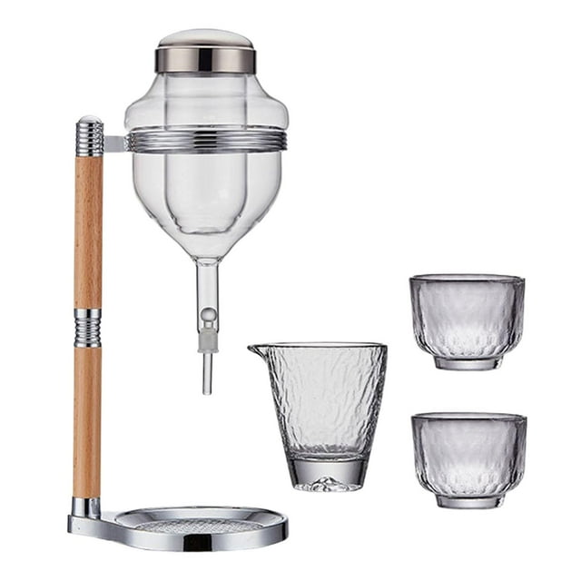 Sea set con tazas transparentes de de sake servidor frío de sake fría para el cumpleaños, el sake barware de la casa, inauguración del hogar Argén