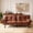 Brown, variant on Futon Sofa Bed Memory Foam Futons Modern Office Couch Sleeper Bed Convertible Love seat Sofa for Small Spaces,Apartment,Office with Adjustable Armrest Backrest,White