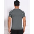 thumbnail image 3 of DARING DIVA Men's Workout Stretch Crew Neck Short Sleeve T-Shirt XL Gray, 3 of 7