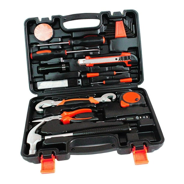 Ensemble d'outils à main de 25 pièces Outil à main ménager général avec  boîte à outils 