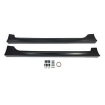 WaiRitoday Compatible with 8th gen Honda Civic Sedan 2006-2011 PP Mugen RR Style Side Skirts ABS Black