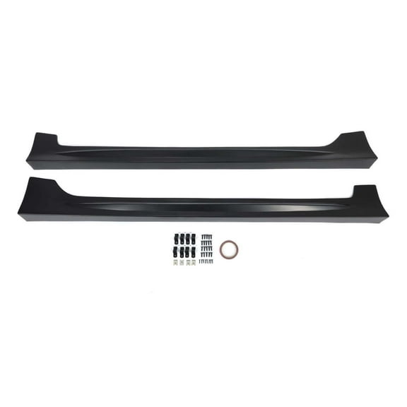 WaiRitoday Compatible with 8th gen Honda Civic Sedan 2006-2011 PP Mugen RR Style Side Skirts ABS Black