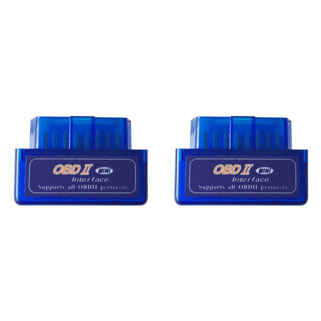 ELM327 V2.1 OBD2 Escáner Mini Herramienta Diagnóstico Automático Coche OBD 2 II Compatible Con Dientes Azul