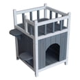 thumbnail image 1 of SalonMore Chat Animal de Compagnie Maison avec Balcon Maison Petit Chien Extérieur Abri Intérieur, 1 of 8