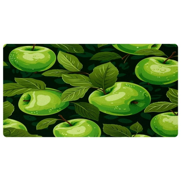 Green Apples Prints Kitchen Mat, Non Slip Washable Floor Rug, Absorbent Kitchen Mats Runner Rugs for Kitchen, Hallway, Laundry Room