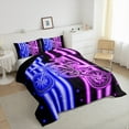 thumbnail image 3 of Feelyou Dirt Bike Queen Comforter Set, Cool Motorcyclist Bedding Sets, Motorcycle Sport Bedding Comforter Set, Black Pink Blue Home Decor, 3 of 8