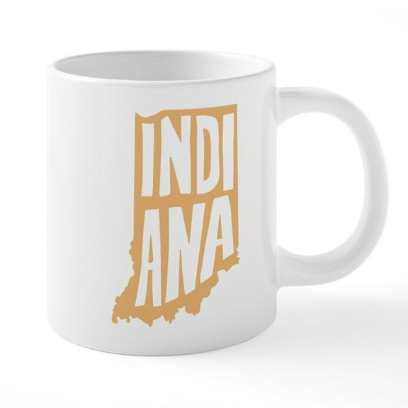 CafePress - Indiana - 20 Oz White Ceramic Mega Mug