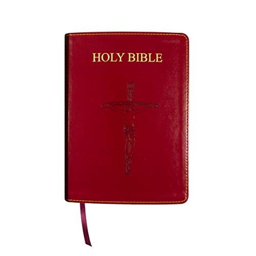 NABRE Fireside Catholic Companion Bible/Large Print-Librosario-Burgundy Imitation Leather