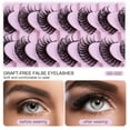 thumbnail image 2 of 10 Pairs Synthetic False Eyelashes - Grafting Effect for Double Eyelids, Soft & Natural Style, Wholesale-Friendly from Manufacturer for Daily Makeup, 2 of 9