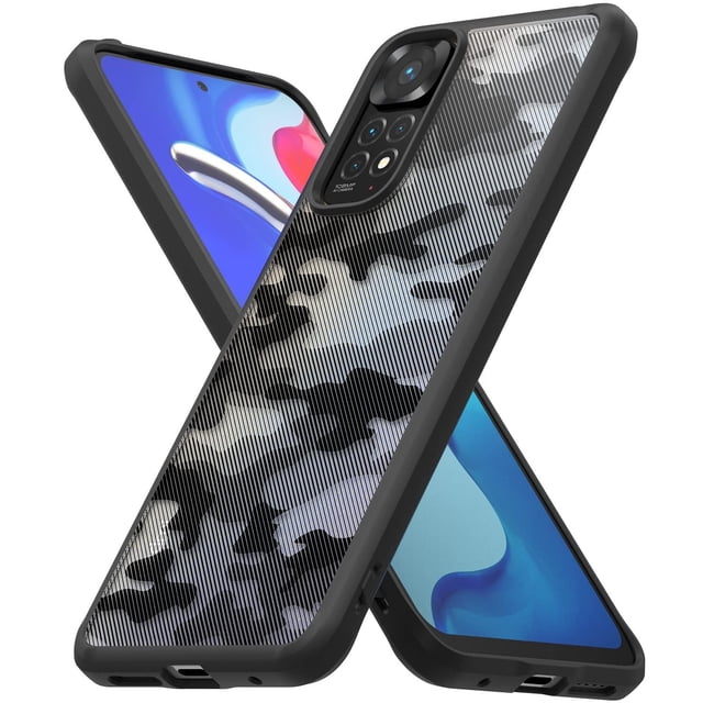 Funda Ringke Fusion Xiaomi Redmi Note 11 / 11S Negro Camo Mate Antihuellas Textura Satinada