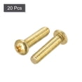 thumbnail image 3 of Unique Bargains M3x12mm Brass Machine Screws, Phillips Pan Head Fastener Bolts 20Pack, 3 of 5