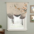 thumbnail image 2 of Chinese Ink Painting Tie Up Curtains for Windows, Adjustable Balloon Window Shades, Pink Peach Blossom Branches Kitchen Window Treatments Adjustable Roll Up Curtain for Basement/Nursery 52"x45", 2 of 8