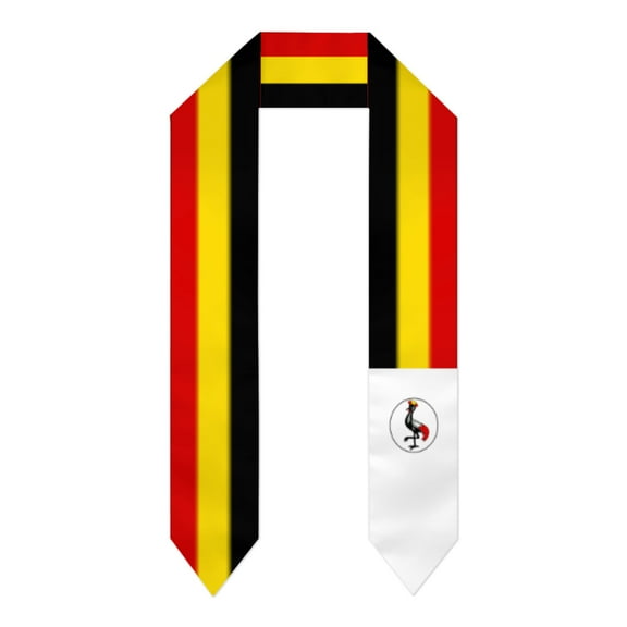 Uganda Flag Thick Graduation Sash Stole Scarf Double Sided Honor Stole For Graduation Students Class Of 2024