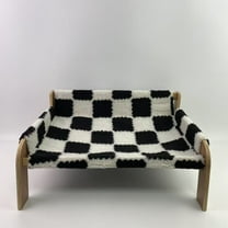 Anydciu Pet furniture,Elevated Cat Couch Bed for Indoor Cats - Wooden Pet Sofa with Removable Washable Thick Cover Raised Kitty Lounge Chair Suitable- 19.7"L x 16.5"W x 11"Th