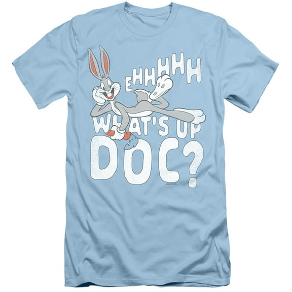 Looney Tunes Whats Up S/S Adult 30/1 T-Shirt Light Blue