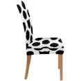 thumbnail image 3 of ABPHQTO Funda protectora para silla con diseño de lunares grandes y caras de gato, funda protectora para asiento, para comedor, Hotel, boda, fiesta, juego de 4, 3 of 4