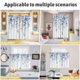 thumbnail image 6 of Blue Eucalyptus Kitchen Curtains 63 Inch Length, Botanical Plant Rustic Branch Floral Grommet Top Bedroom Living Room Curtains, Light Filtering Cafe Curtain Drapes 2 Panels Set 84''x63'', 6 of 9