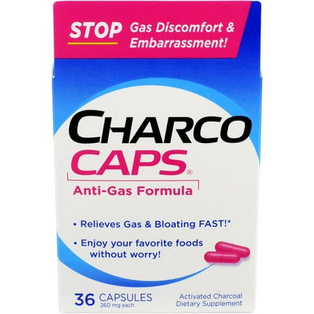 CharcoCaps Anti-Gas Formula Capsules, 36 ea