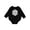 AB-Black, variant on 20 Sided White Dice Baby Fleece Bodysuit
