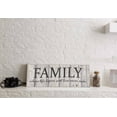thumbnail image 3 of Inkdotpot Stretched Canvas Quotes Wall Art Decor, Family Where Life Begins And Love Never Ends Wall Decor- 6 x 17 Rustic Wall Art Sign- Farmhouse Decor Faux Plaque Sign, 3 of 8