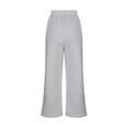 thumbnail image 5 of REORIAFEE Flared Sweatpants for Women Drawstring Solid Print Palazzo Pants Capri High Waisted Casual Pants Lightweight Baggy Stretchy Trousers 2024 Trending Fashion Clothing, 5 of 5