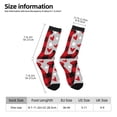 thumbnail image 2 of Honeii Buffalo Plaid Love And Gnome Print Adult Socks,Crew Socks,Casual Calf Socks,Daily Wear Socks for Men & Women, Perfect for Sports, Casual and Everyday Use, 2 of 6