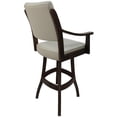 thumbnail image 2 of Casa Extra Tall 34" Solid Wood Bar Stool - Ocean Beige Vinyl - Brown Honey, 2 of 3