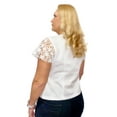 thumbnail image 3 of LAFEI NIER (JENSEL) Short Sleeve Zipped Denim jeans blouse, 3 of 6