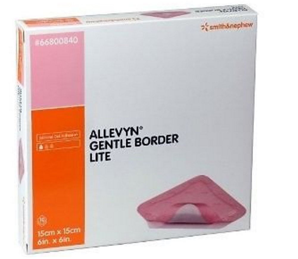 Foam Dressing Allevyn Gentle Border Lite 6 X6" Adhesive Sterile