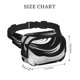 thumbnail image 4 of Fotbe Abstract Black White Swirls Cangurera Cuadrada con Estampado de Doble Capa, Bolsa de Cintura Ajustable Mini para Hombres y Mujeres, 4 of 9