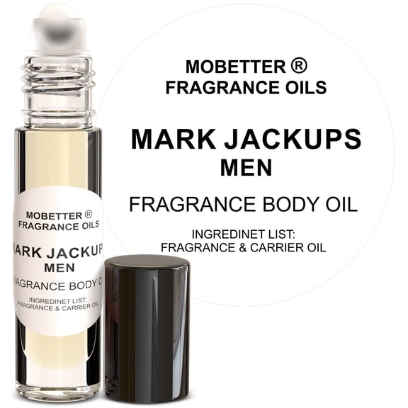 MOBETTER FRAGRANCE OILS' Mark Jackups Men Body Oil Cologne (10ml Roll On), Woody Floral Musk fragrance for men, Travel Size, Strong Uncut