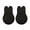 Black, variant on BadPiggies 2 Pairs Rabbit Ear Women Invisible Bra Self Adhesive Strapless Backless Breathable Lifting (A to F) Cup
