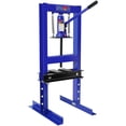 thumbnail image 1 of 12-Ton Hydraulic Shop Press with Press Plates, H-Frame Garage Benchtop Press with Adjustable Working Table, Red, 1 of 9