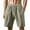 Green, variant on Mens Summer Beach Shorts Linen Elastic Drawstring Lightweight Breathable Casual Shorts with Pockets