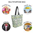 thumbnail image 7 of FORMRS Womens Canvas Tote Bag with Zipper Inner Pocket Shoulder Handbag, Beige Floral, 7 of 7