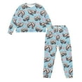 thumbnail image 2 of Tutolipy Otter Shell Printed Pajama Set for Women Long Sleeve Sleepwear Cozy Nightwear Long Sleeve Tops Jogger Pants Pajama Sets, L, 2 of 7